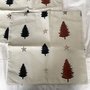 Pair of neutral holiday cushion covers